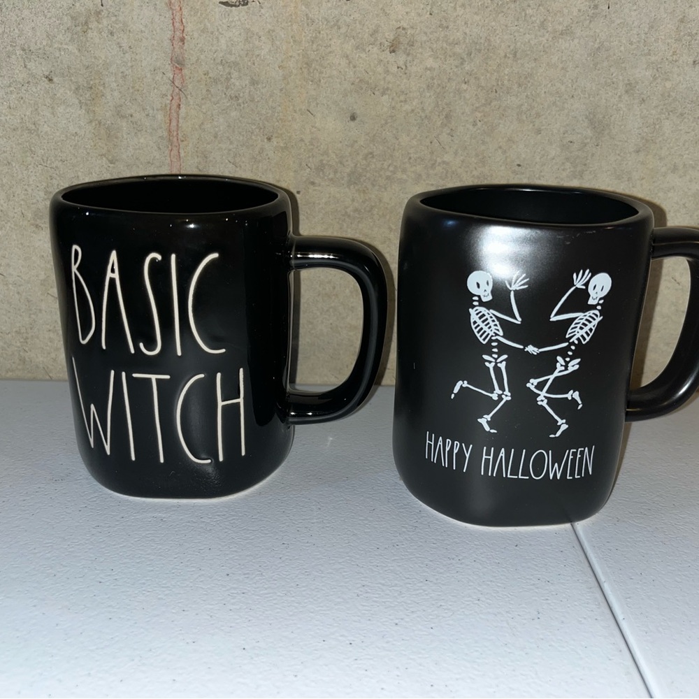 BASIC WITCH Rae Dunn HALLOWEEN Mug skeleton